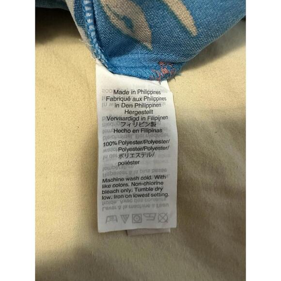 J. Crew Mercantile High Low Faux Wrap Dress Women's size S Blue floral - Picture 4 of 7